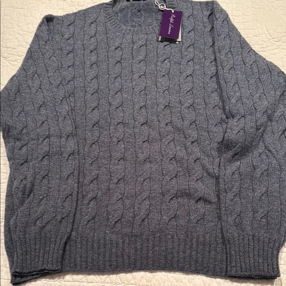 Chic Blue Cable Knit Sweater - Picture 2 of 6